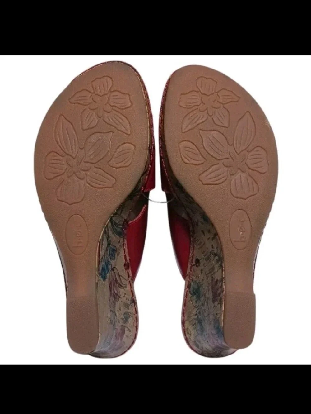 BOC Born Concept Cork Wedge Sandal Floral Lady Bug